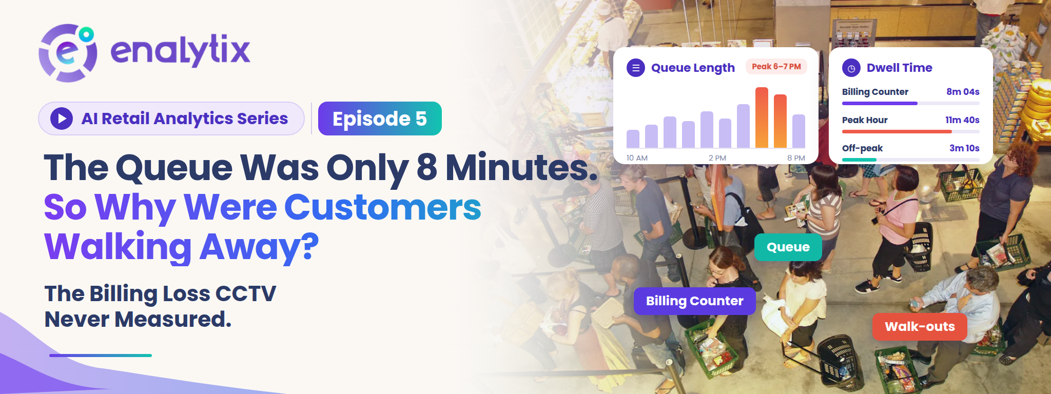 AI Retail Analytics: EP. 5 – The Queue Was Only 8 Minutes Long. So Why Were Customers Walking Away?